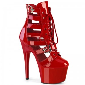 Pleaser Adore-1013MST Laarzen Dames Rood | KZTSB-BE