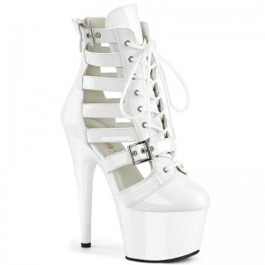 Pleaser Adore-1013MST Laarzen Dames Wit | LHXND-BE