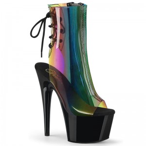 Pleaser Adore-1018C-RB Laarzen Dames Gekleurd Zwart | ZQMVD-BE