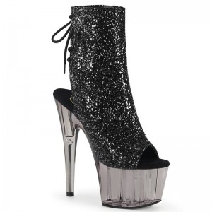 Pleaser Adore-1018GT Laarzen Dames Zwart Grijs | FGEBO-BE