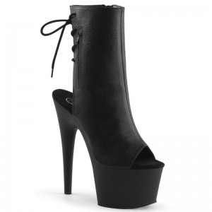 Pleaser Adore-1018 Vegan Leather Laarzen Dames Zwart | BWGCR-BE