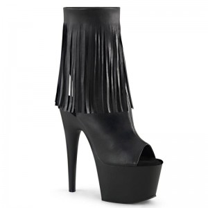 Pleaser Adore-1019 Vegan Leather Laarzen Dames Zwart | CITAO-BE