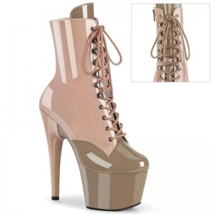Pleaser Adore-1020DC Laarzen Dames Beige Bruin | DZYJV-BE