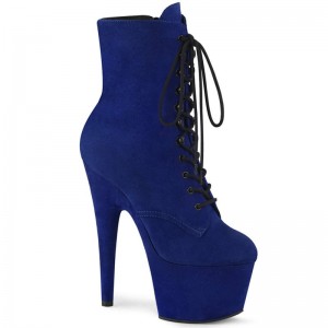 Pleaser Adore-1020FS Faux Suede Laarzen Dames Blauw | TMNCG-BE
