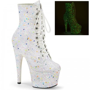 Pleaser Adore-1020GDLG Laarzen Dames Wit | VEPRK-BE