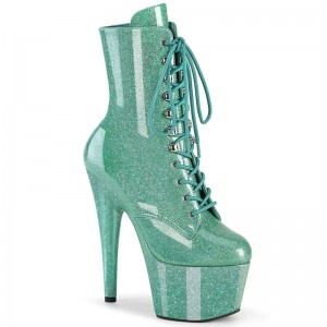 Pleaser Adore-1020GP Laarzen Dames Groen | LRBDV-BE