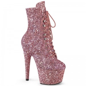 Pleaser Adore-1020GWR Laarzen Dames Roze Goud | MNRGZ-BE