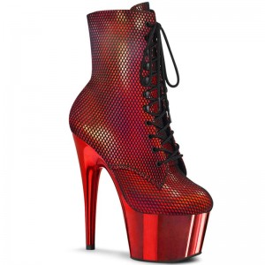Pleaser Adore-1020HFN Laarzen Dames Rood | VPREZ-BE