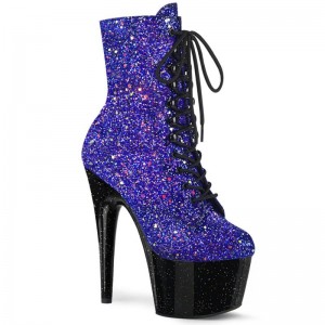 Pleaser Adore-1020MG Laarzen Dames Blauw Zwart | LKTPO-BE