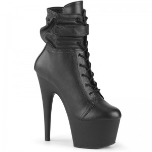Pleaser Adore-1020POUCH Vegan Leather Laarzen Dames Zwart | GTHLY-BE