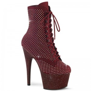 Pleaser Adore-1020RM Laarzen Dames Bordeaux | QZPXF-BE