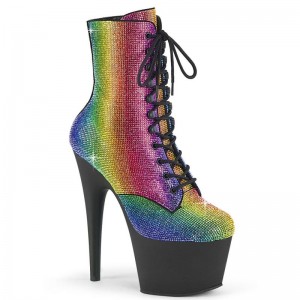 Pleaser Adore-1020RS Laarzen Dames Gekleurd Zwart | PLVOH-BE