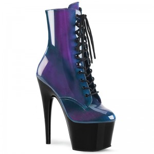 Pleaser Adore-1020SHG Laarzen Dames Blauw Paars | NAPEI-BE