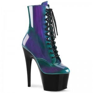 Pleaser Adore-1020SHG Laarzen Dames Paars Groen | LDBGA-BE
