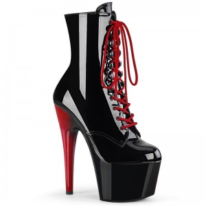 Pleaser Adore-1020 Laarzen Dames Rood Zwart | SOCFX-BE