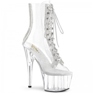 Pleaser Adore-1021C-2 Laarzen Dames Clear | JPQHO-BE