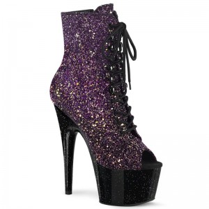 Pleaser Adore-1021OMBG Laarzen Dames Paars Zwart | DTPSZ-BE