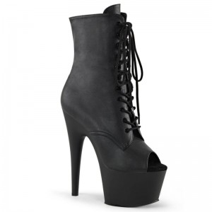 Pleaser Adore-1021 Vegan Leather Laarzen Dames Zwart | BDAVF-BE