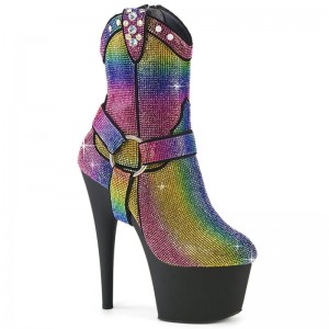 Pleaser Adore-1029RS Laarzen Dames Gekleurd Zwart | SYBHK-BE