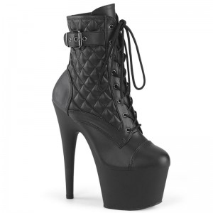 Pleaser Adore-1033 Vegan Leather Laarzen Dames Zwart | PSWZC-BE