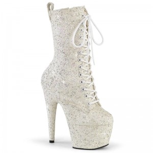 Pleaser Adore-1040GR Laarzen Dames Wit | EKRQG-BE