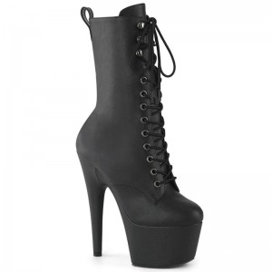 Pleaser Adore-1049WR Vegan Leather Laarzen Dames Zwart | OMJCV-BE