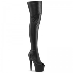 Pleaser Adore-3011 Vegan Leather Hoge Hakken Dames Zwart | AQUTJ-BE