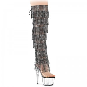 Pleaser Adore-3019C-RSF Hoge Hakken Dames Zwart | GJHOD-BE