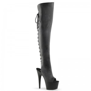 Pleaser Adore-3019 Vegan Leather Hoge Hakken Dames Zwart | XFCOH-BE