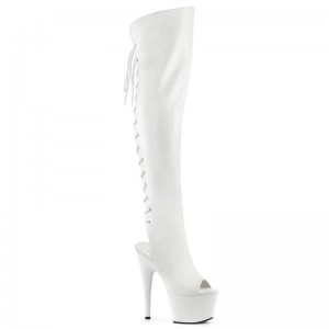 Pleaser Adore-3019 Vegan Leather Hoge Hakken Dames Wit | RAJMD-BE