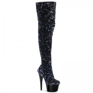 Pleaser Adore-3020 Hoge Hakken Dames Zwart | GZJEL-BE