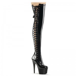 Pleaser Adore-3050 Hoge Hakken Dames Zwart | GYNUM-BE