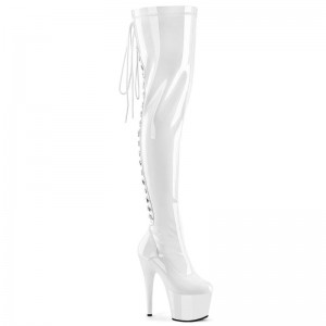 Pleaser Adore-3063 Hoge Hakken Dames Wit | SIXBK-BE