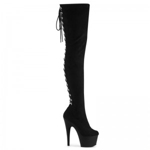 Pleaser Adore-3063 Hoge Hakken Dames Zwart | JONGI-BE