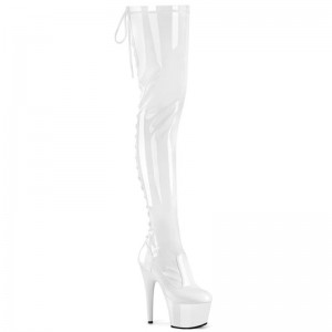 Pleaser Adore-3850 Hoge Hakken Dames Wit | LQGCK-BE