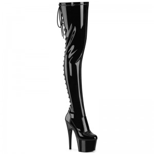 Pleaser Adore-3850 Hoge Hakken Dames Zwart | CTHAW-BE