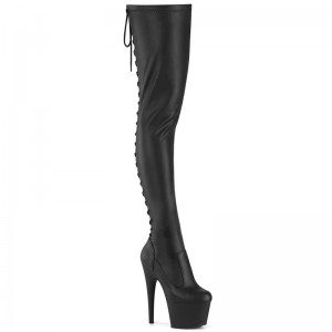 Pleaser Adore-3850 Vegan Leather Hoge Hakken Dames Zwart | SDGEM-BE