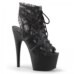 Pleaser Adore-796LC Laarzen Dames Zwart | ESNLI-BE