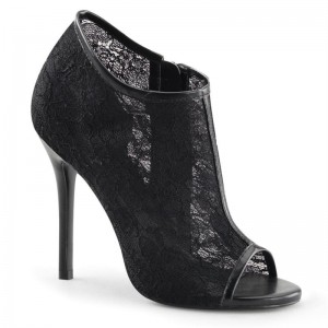 Pleaser Amuse-56 Laarzen Dames Zwart | WEAZF-BE
