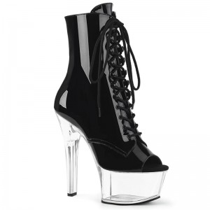 Pleaser Aspire-1021 Laarzen Dames Zwart | ZDUTE-BE