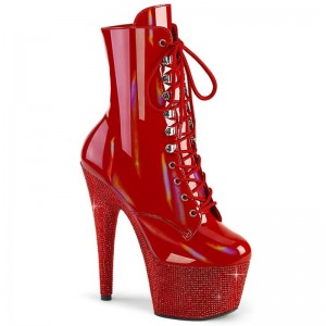 Pleaser Bejeweled-1020-7 Laarzen Dames Rood | KWTXD-BE
