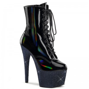 Pleaser Bejeweled-1020-7 Laarzen Dames Zwart | FWXMC-BE