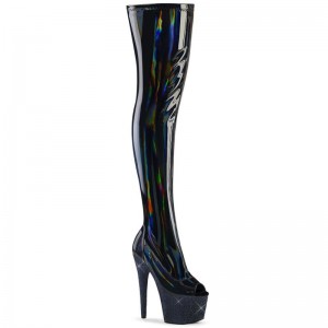 Pleaser Bejeweled-3011-7 Hoge Hakken Dames Zwart | HRGZB-BE