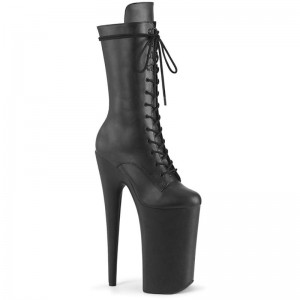 Pleaser Beyond-1050WR Vegan Leather Laarzen Dames Zwart | BLGIW-BE