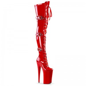Pleaser Beyond-3028 Hoge Hakken Dames Rood | KNEMA-BE