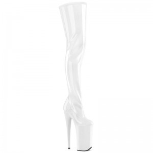 Pleaser Beyond-4000 Hoge Hakken Dames Wit | MWZLQ-BE