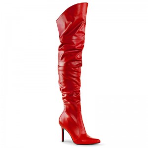 Pleaser Classique-3011 Hoge Hakken Dames Rood | GYLFR-BE