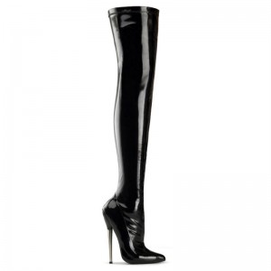 Pleaser Dagger-3000 Hoge Hakken Dames Zwart | LJUWZ-BE