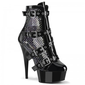 Pleaser Delight-1013RM Laarzen Dames Zwart | VARQX-BE