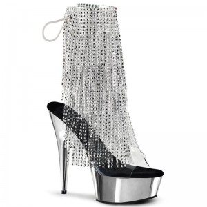 Pleaser Delight-1017RSF Laarzen Dames Zilver | LETCZ-BE
